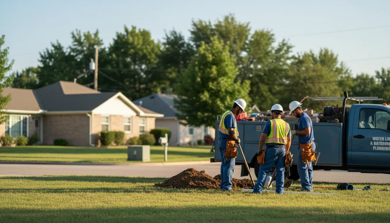 Residential water line and bathroom plumbing service in Brownfield, PA